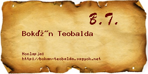 Bokán Teobalda névjegykártya